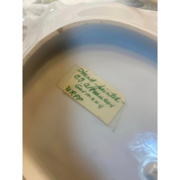 Carl Tielsch Altwasser Germany Bowl Porcelain Scallops Large Antique Handled Ruf - Picture 8 of 15